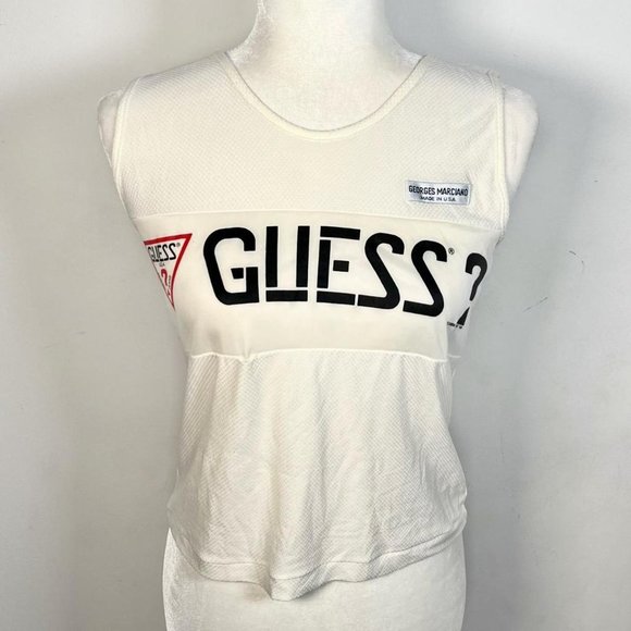 Guess logo vintage cream track running top - Picture 1 of 8